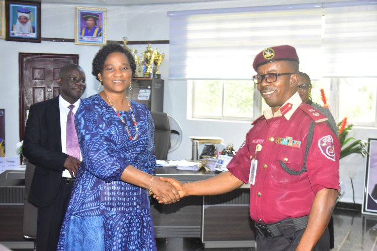 FRSC Sector Commander Visits FUTA to Strengthen Road Safety Collaboration