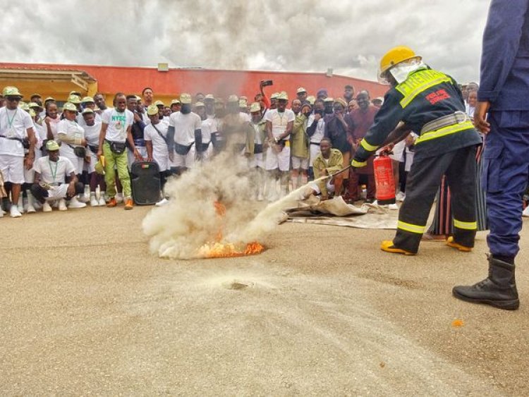 2024 Batch "B" Stream II Orientation Course: Fire Safety and Drug Awareness Sessions Held at NYSC Plateau Camp