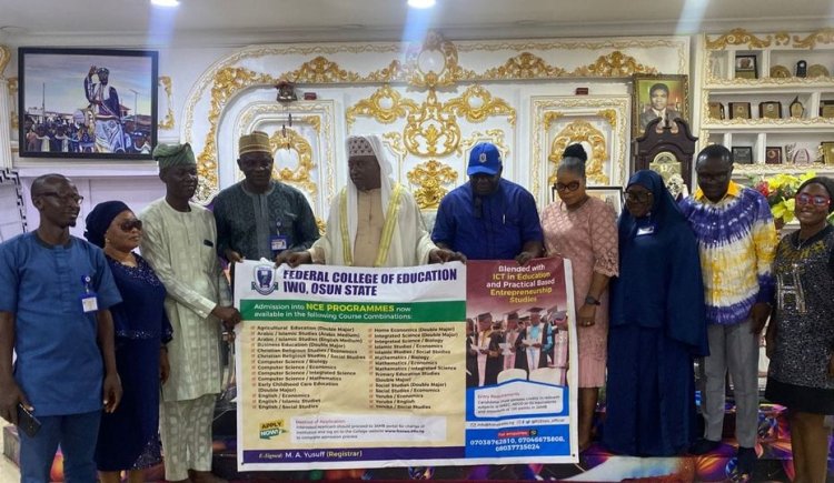 Federal College of Education, Iwo, commences 2024/2025 Admission Process, Acknowledges Oluwo's Support