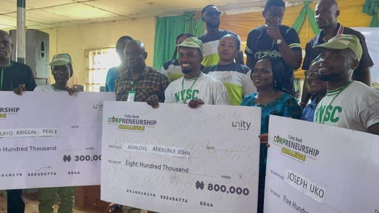 FUTA Alumnus, John Akinloye, Wins Unity Bank's Entrepreneurship Competition at NYSC Orientation Camp