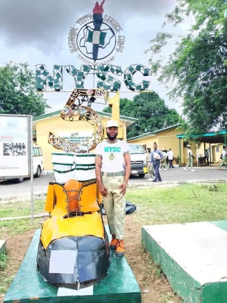 Fine Art Graduate Unveils 13ft Tribute to Fallen Corpers at Oyo State NYSC Secretariat