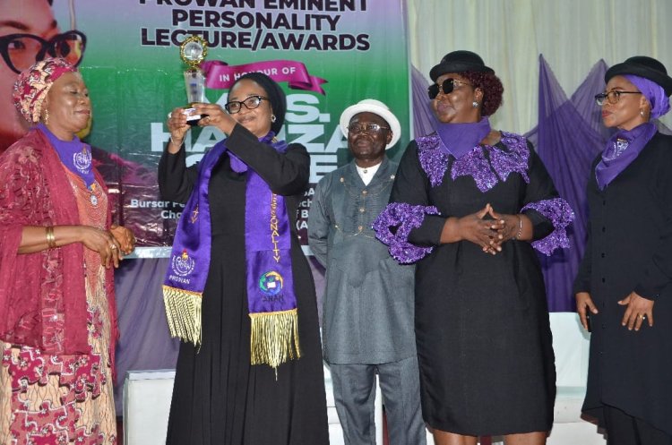 FUTMINNA Bursar Mrs. Hadiza Goje Receives Eminent Personality Award from PROWAN