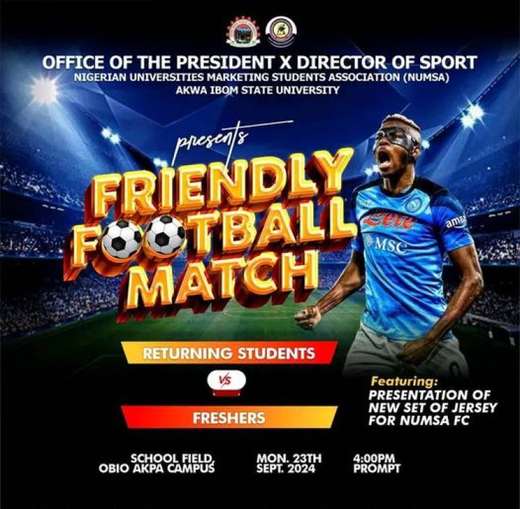 NUMSA Organizes Friendly Football Match Between Returning Students and Freshers at Akwa Ibom State University