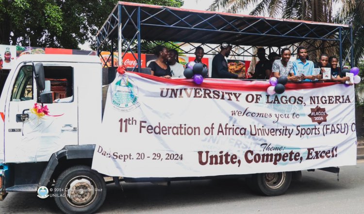 UNILAG Leads Carnival Procession Ahead of 11th All Africa University Games