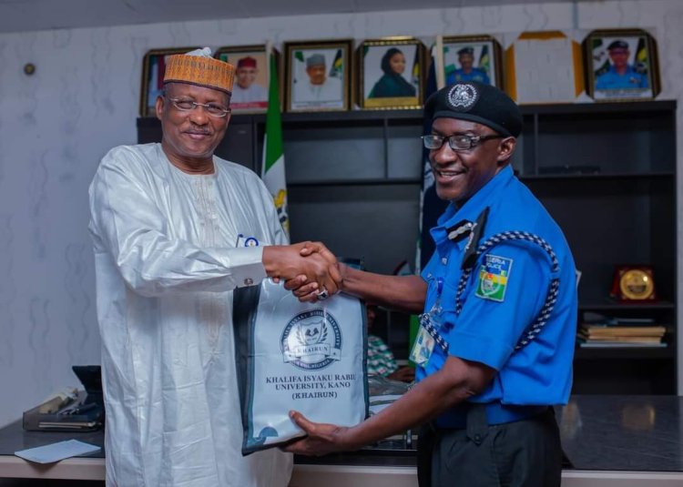 Khalifa Isyaku Rabiu University Pays Courtesy Visit to Kano State Commissioner of Police