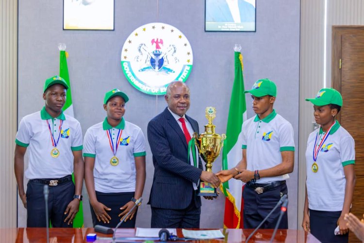 Governor Mbah Awards Scholarships to Enugu Students for Winning President’s National Debate Championship