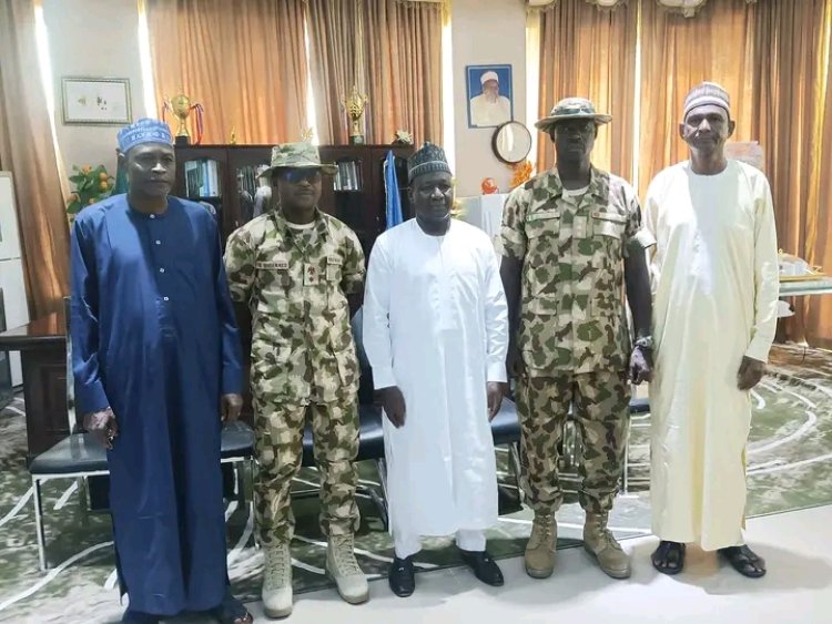 University of Maiduguri's Vice-Chancellor, Prof. Mohammed Laminu Mele, Receives Congratulatory Visit from Military Officials