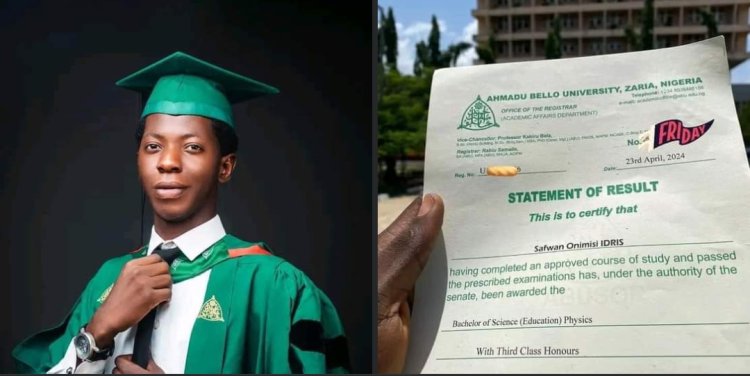 ABU Graduate with Third Class Honours Encourages Struggling Students