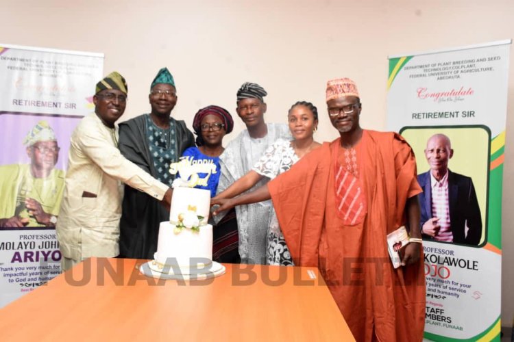 PBST Department Honours Professors Ariyo, Ojo for Outstanding Contributions to FUNAAB