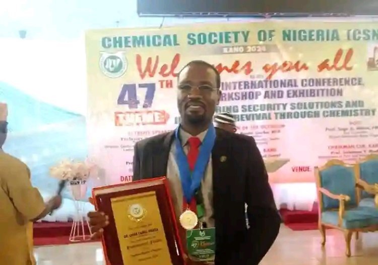 UNIMAID Professor,  Dr. Mamza Receives Prestigious Award from Chemical Society of Nigeria