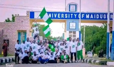 University of Maiduguri Students Mark Nigeria's 64th Independence Day with Patriotic Fervor
