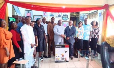 Newly Employed Staff of BSUTH Institute of Health and Technology Pay Thank-You Visit to CMD Dr. Terungwa Hwande