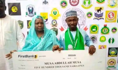 Aminu Saleh College Of Education Student, Musa Abdullahi Musa Wins Overall Best Student Award
