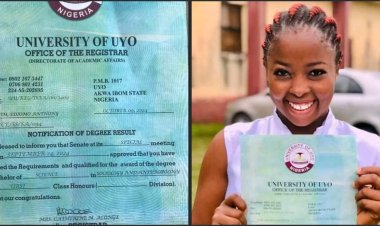 University of Uyo Student Graduates with First Class Honours in Sociology and Anthropology