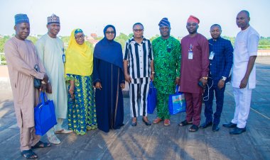 NSUK VC Prof Sa'adatu Hassan Liman Welcomes NUC Resource Verification Teams