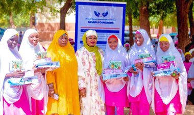 Kebbi First Lady Empowers Girls' Education with Book and Sanitary Pad Donation