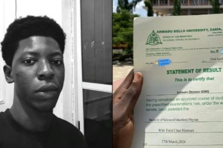 Nigerian man goes viral for celebrating third class degree after nine