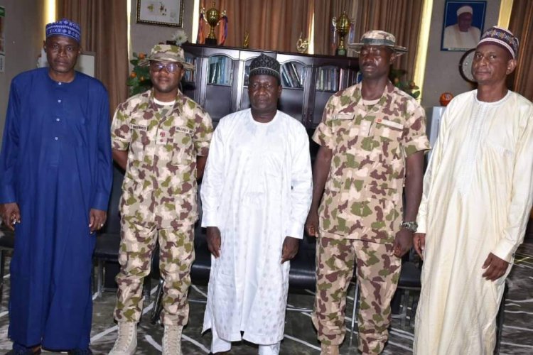 74 Commanding Officer Congratulates New Vice Chancellor of University of Maiduguri