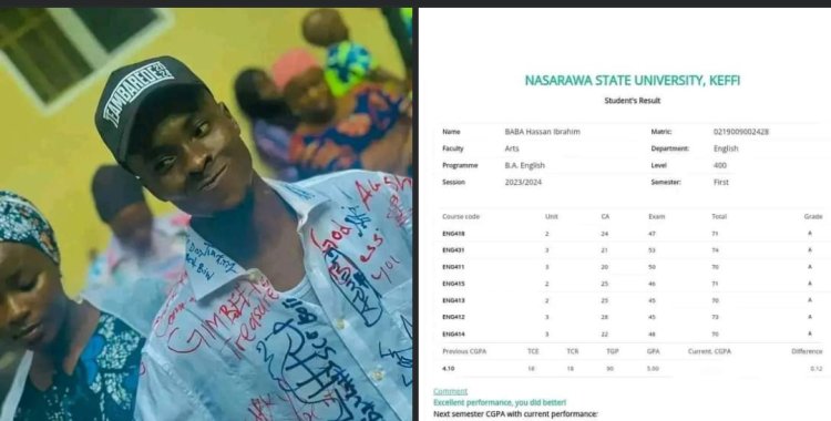 Nasarawa State University Department of English Records First-Ever Perfect GP of 5.0