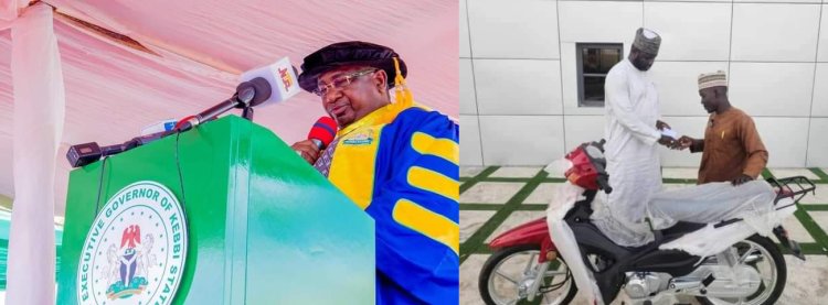 Kebbi State Governor Empowers FUBK Graduate with Special Needs, Presents Motorcycle and Job Offer