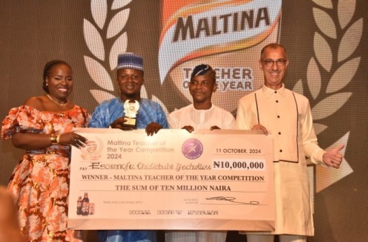 Nasarawa Teacher Esomnofu Ifechukwu Emerges as 2024 Maltina Teacher of the Year