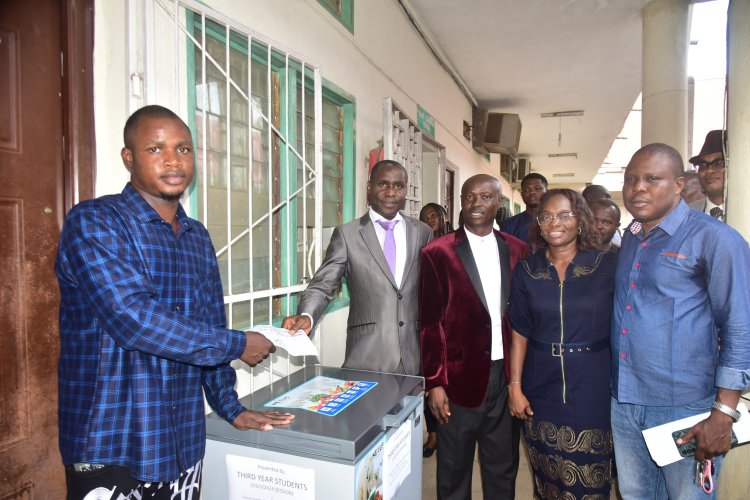 FUTA Students Donate Photocopier and Deep Freezer to Agricultural Extension Department