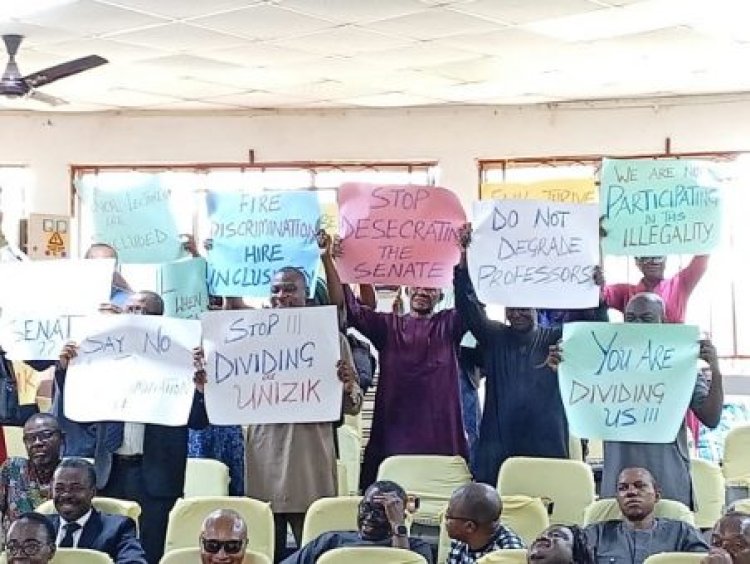 Protest Erupts at UNIZIK Over Appointment of New Vice-Chancellor