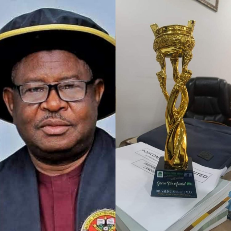 Think Green Africa (TGA) Decorates Auchi Polytechnic Rector with a  Green Tree Award