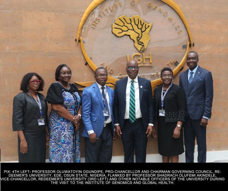 Redeemer’s University Pro-Chancellor, Professor Toyin Ogundipe, Tours Campus on Inaugural Visit