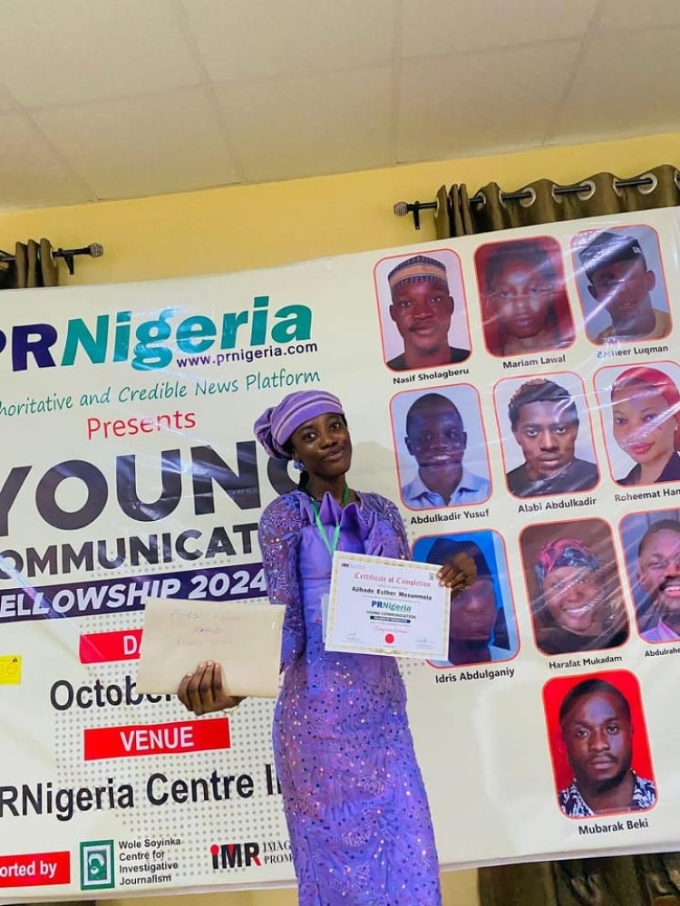 KwaraPoly Mass Communication Graduate Wins Best Fellow at 2024 Young Communication Fellowship