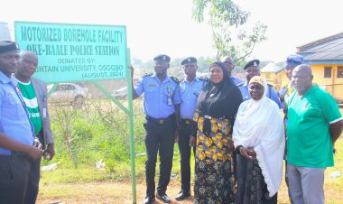 Fountain University Boosts Community Support with Borehole Donation to Osogbo Police Division