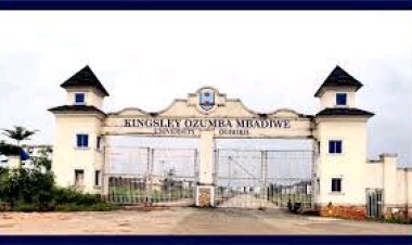 Kingsley Ozumba Mbadiwe University Releases Admission List for 2024/2025 Academic Session