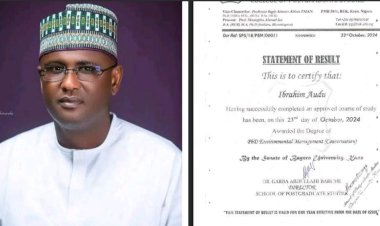 Bayero University Celebrates Dr. Najummai’s Achievement in Environmental Management PhD