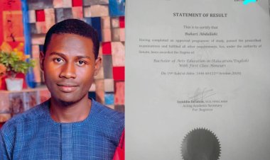 Buhari Abdullahi Overcomes Multiple JAMB Rejections to Graduate with First-Class Honors at Sule Lamido University