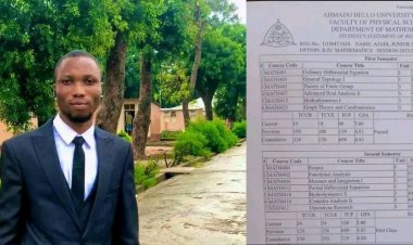Meet Ajadi Junior Sheriffideen who Graduated with First-Class Honors in Mathematics from Ahmadu Bello University