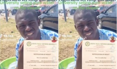 Nigerian First-Class Graduate from Katsina Hawks Sachet Water, Appeals for Job Amidst Economic Hardship