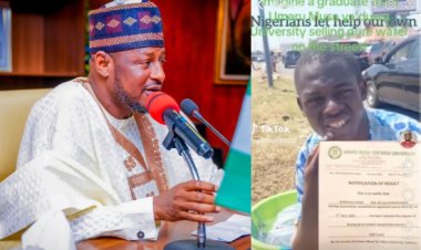 Katsina Governor Offers Job to First-Class Graduate Selling Sachet Water