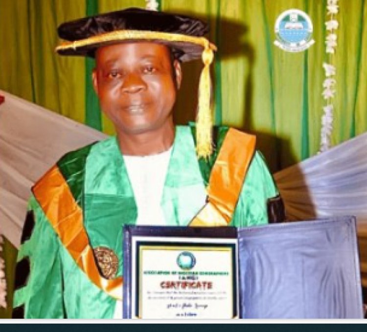 UNILAG’s Prof. Alabi Soneye Honored as Fellow of the Association of Nigerian Geographers