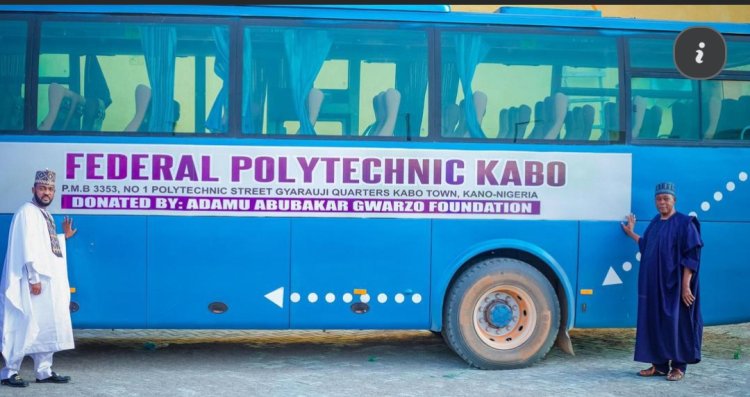 Prof. Gwarzo Donates 60-Seater Bus to Federal Polytechnic Kabo