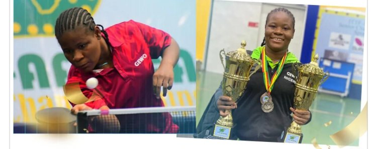 Hope Uduoka of Benson Idahosa University Shines at 2024 All-African Table Tennis Championship, Claims Silver and Bronze