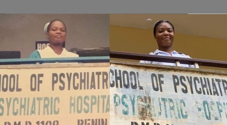 Nurse Recreates Her Mother's Iconic Photo 20 Years Later at School of Psychiatric Nursing ,Benin