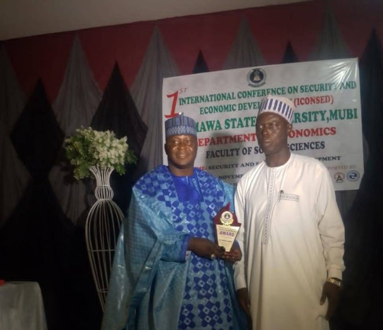 Hon. Mohammed Mamman Dumama Gella Receives Honorary Award from Adamawa State University, Mubi