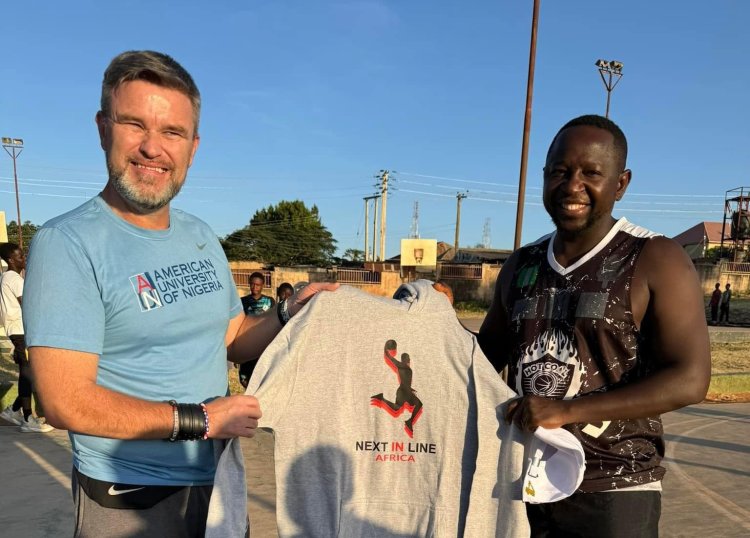 President of American University of Nigeria, DeWayne Frazier, Visits Rebirth Basketball Academy in Jos, Shares Inspiring Words