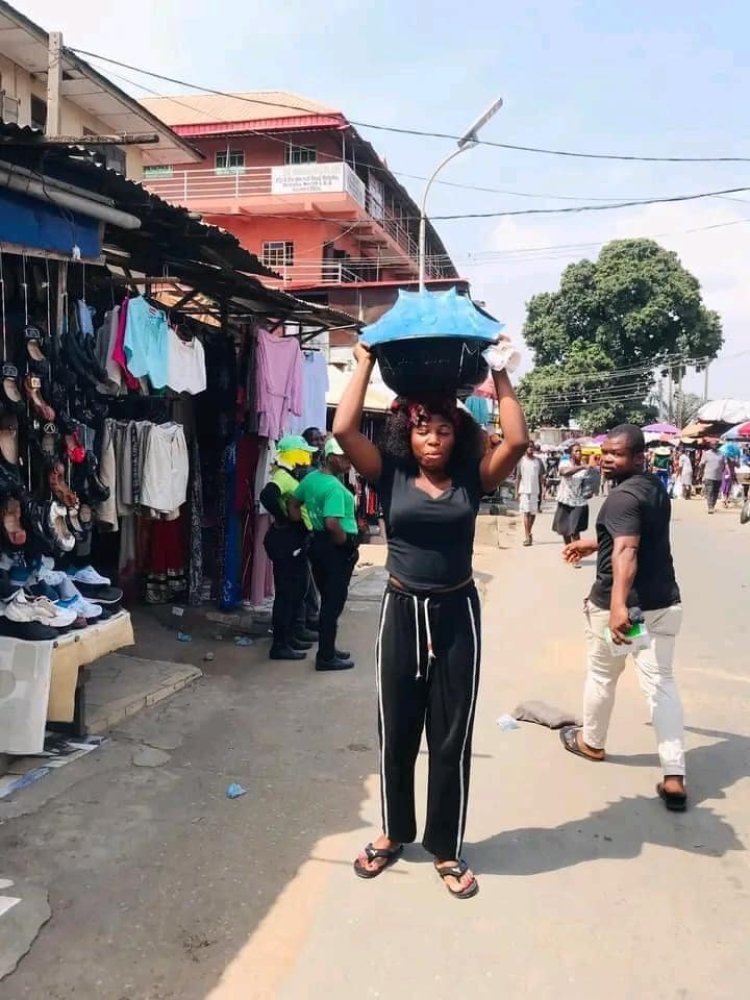 PAAU Graduate Ruth Okpe Spotted Selling Pure Water in Onitsha Main Market