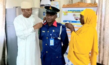 IMAP Rector, Dr. Maifata, Decorates Orderly Hamisu Nata'ala with New NSCDC Rank