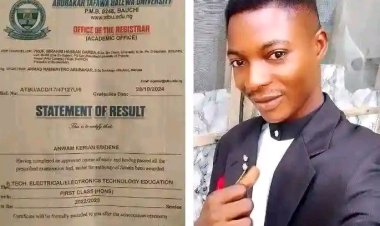 Meet ATBU Graduate, Anwam Kerian Esidene Who Achieves Academic Excellence, Earns First-Class Honors