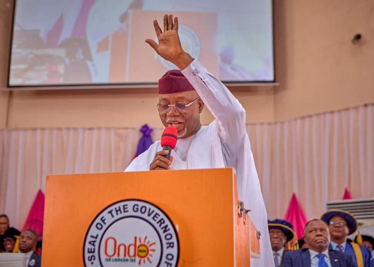 The Governor of Ondo State, Hon. Lucky Orimisan Aiyedatiwa Applauds FUTA’s Role in Technological Advancement at 34th, 35th Convocation