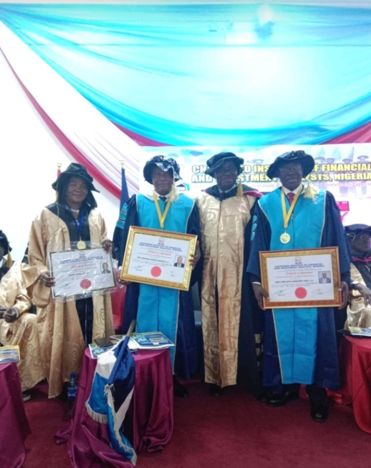 UNIPORT Professor, Omojefe, Inaugurated as President of Chartered Institute of Investment Analysts