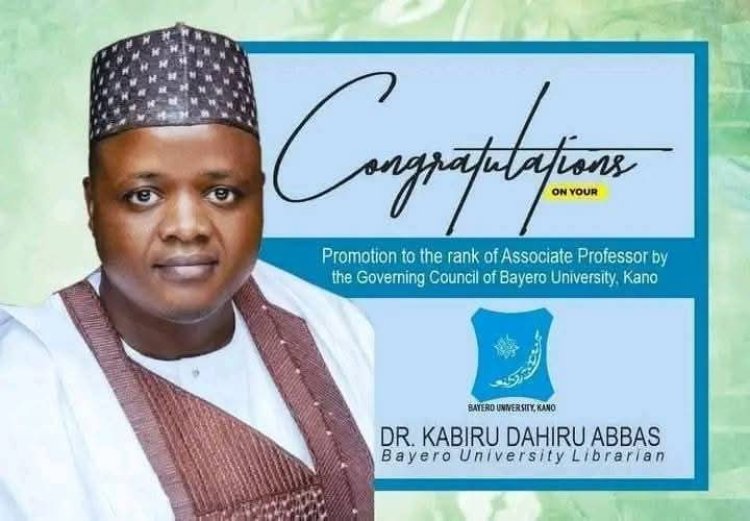 Bayero University Kano Announces Promotion of Dr. Kabiru Dahiru Abbas To Rank Of Associate Professor