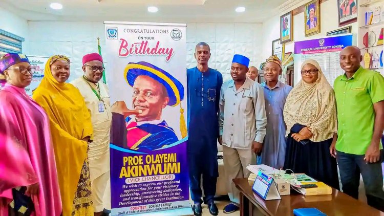 FULOKOJA Staff Celebrate Vice-Chancellor, Prof. Akinwumi, on 61st Birthday